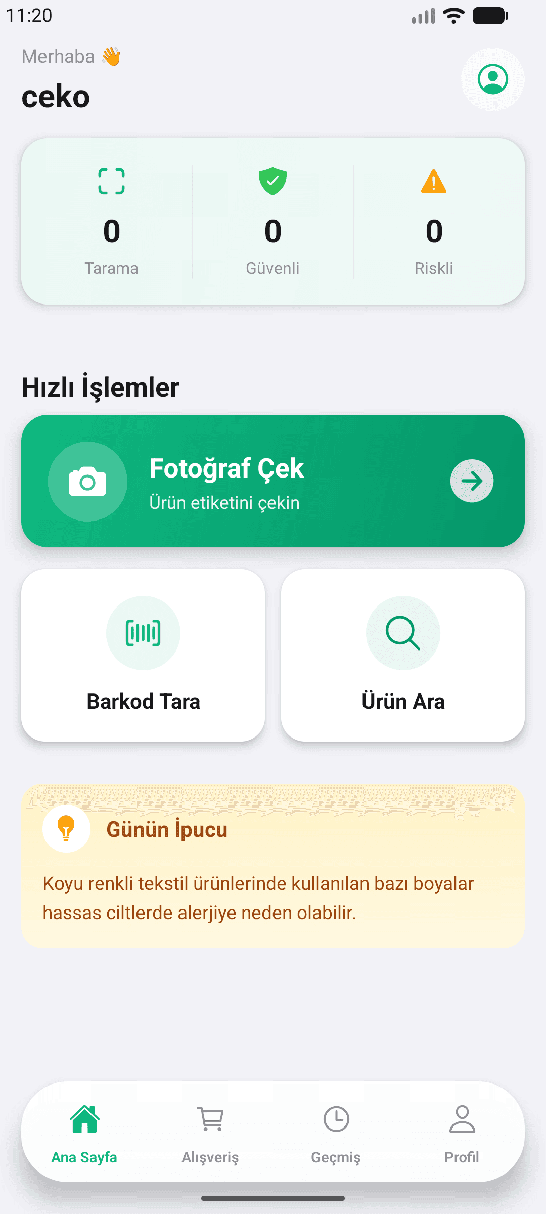 Ürün Dedektifi Sonuç Ekranı